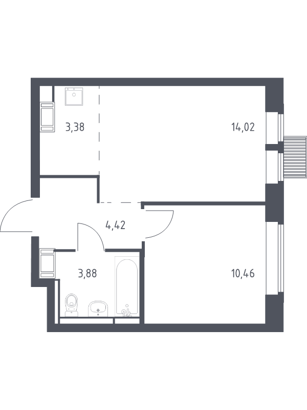 2 ккв (Евро) 36,2 м²
