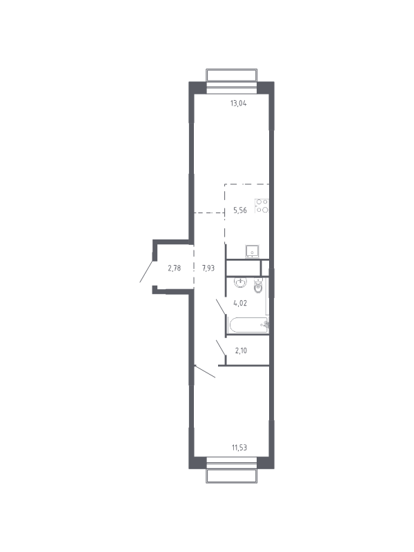 2 ккв (Евро) 46,1 м²