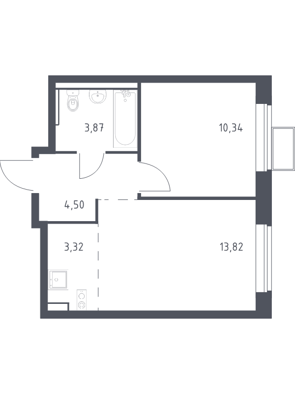 2 ккв (Евро) 35,9 м²