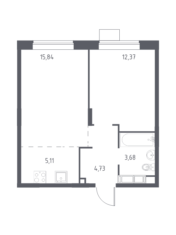 2 ккв (Евро) 40,5 м²