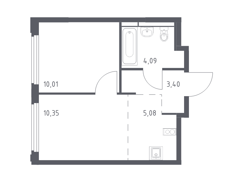 2 ккв (Евро) 32,9 м²
