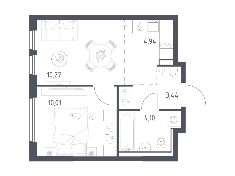2 ккв (Евро) 32,8 м²