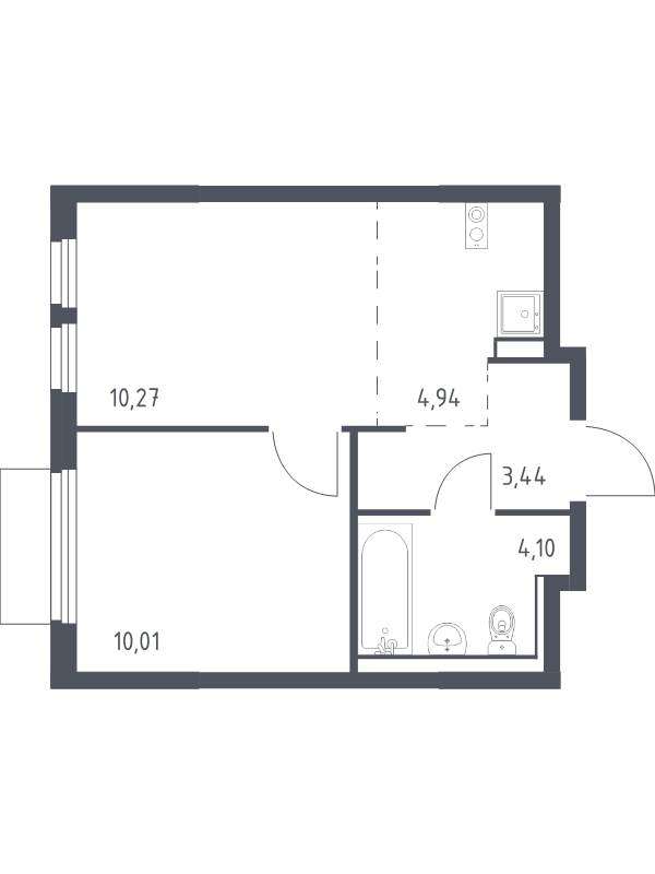 2 ккв (Евро) 32,8 м²