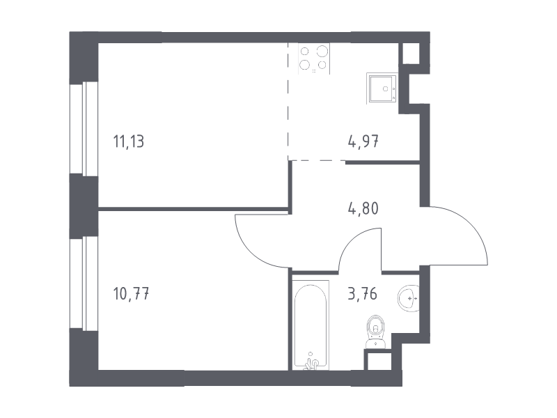 2 ккв (Евро) 35,4 м²