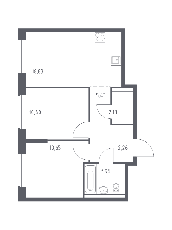 3 ккв (Евро) 51,3 м²