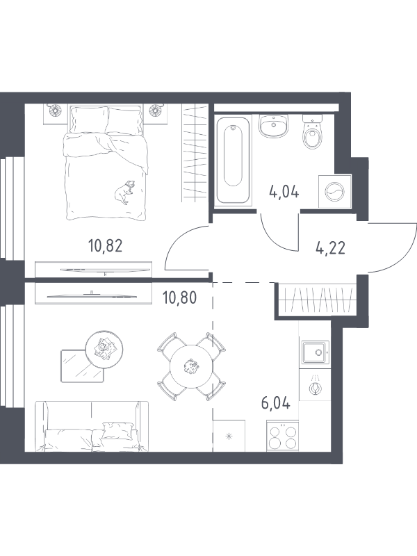 2 ккв (Евро) 35,9 м²