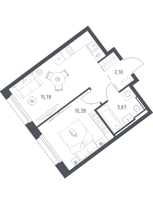 2 ккв (Евро) 32,1 м²