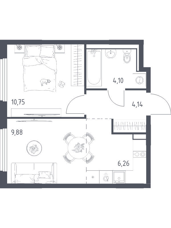 2 ккв (Евро) 35,1 м²
