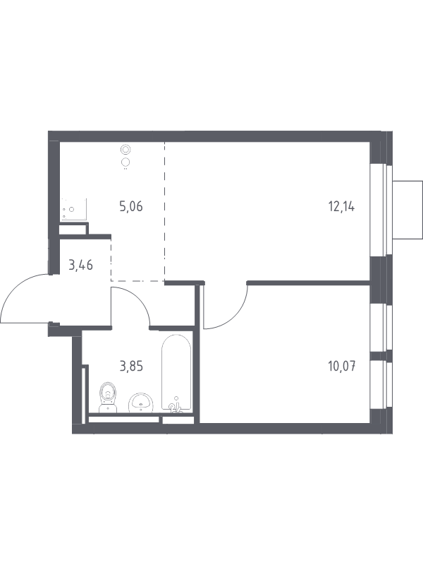 2 ккв (Евро) 34,6 м²