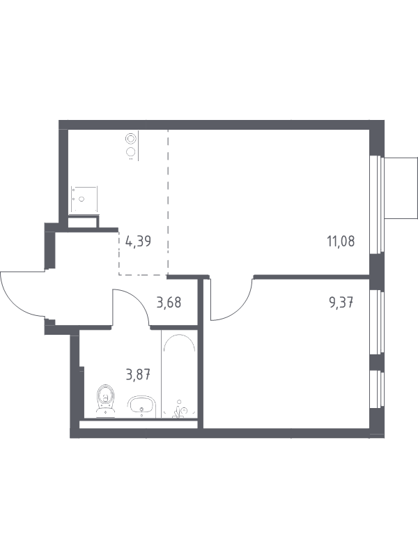 2 ккв (Евро) 32,4 м²