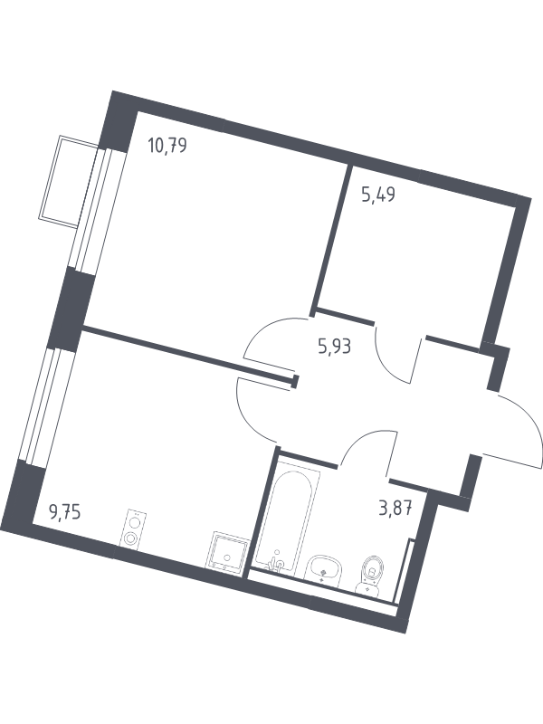 1 ккв 35,8 м²