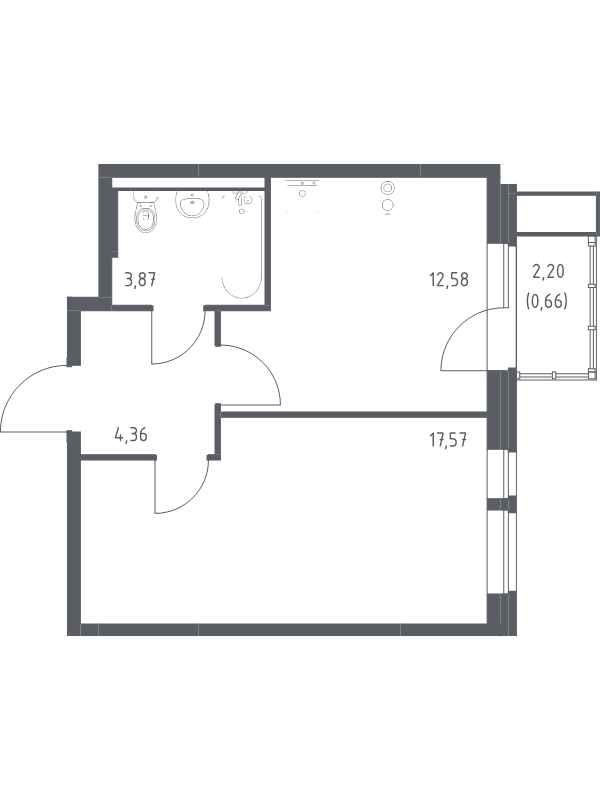 1 ккв 39 м²