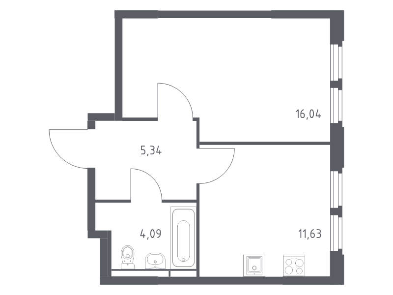 1 ккв 37,1 м²
