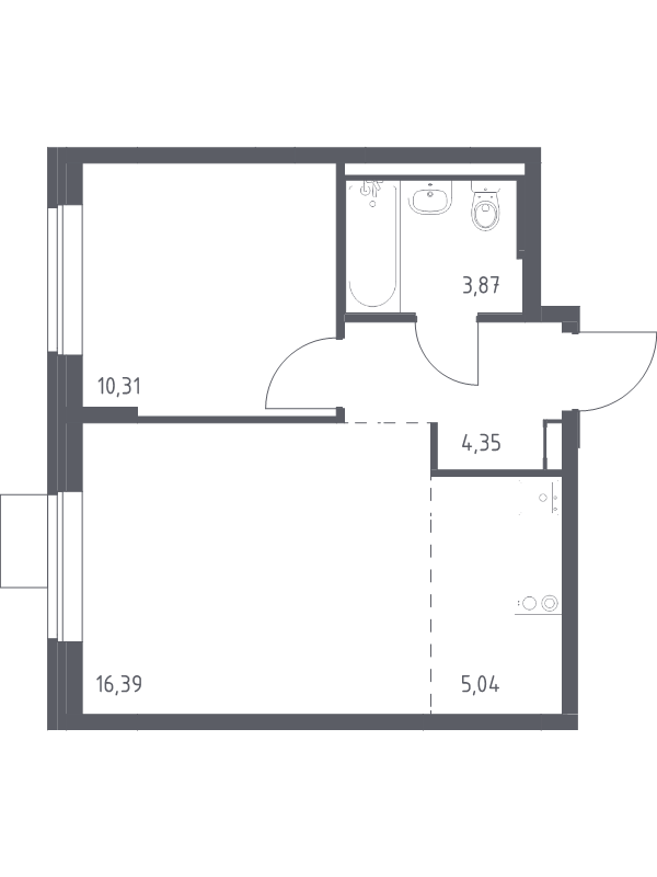 2 ккв (Евро) 40 м²