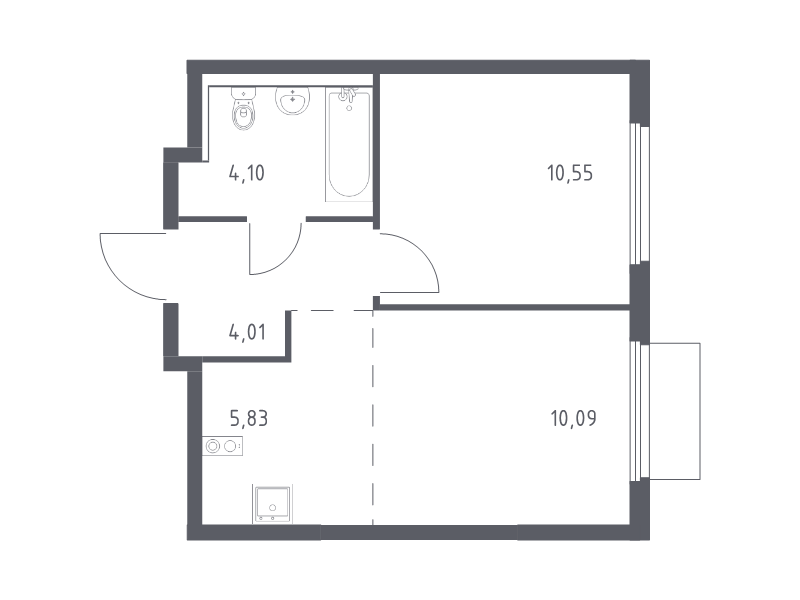 2 ккв (Евро) 34,6 м²