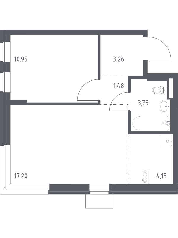 2 ккв (Евро) 40,8 м²