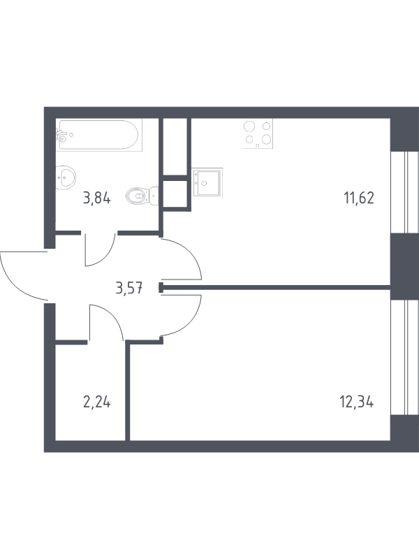 1 ккв 32,5 м²