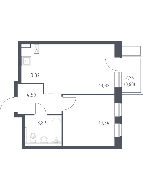 2 ккв (Евро) 36,5 м²