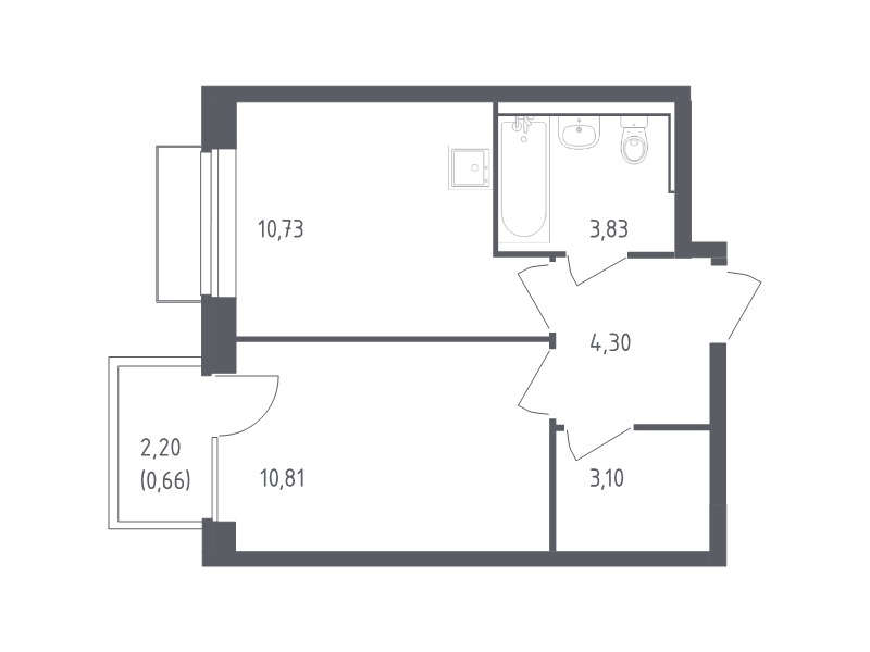 1 ккв 32,8 м²