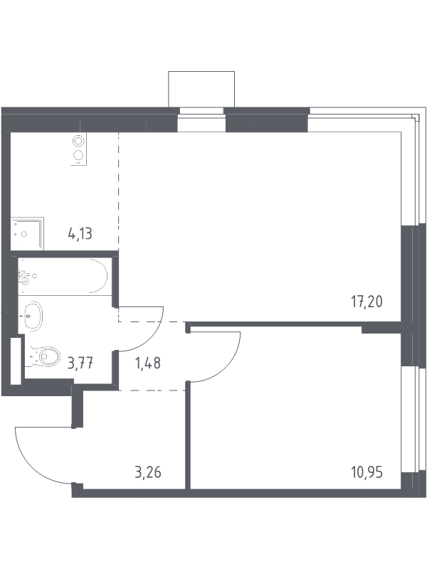 2 ккв (Евро) 40,8 м²