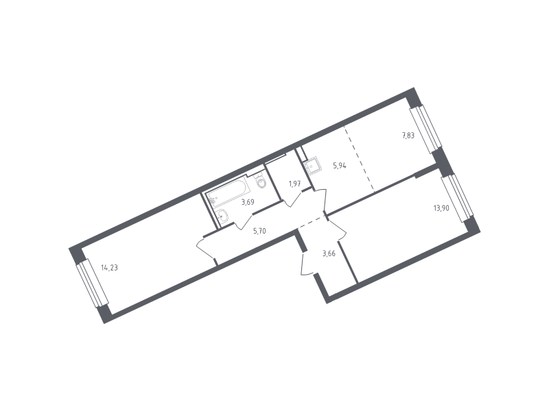 2 ккв 56 м²
