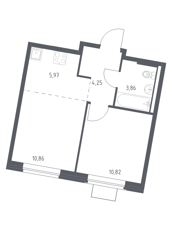 2 ккв (Евро) 35,8 м²