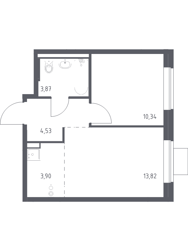 2 ккв (Евро) 36,5 м²