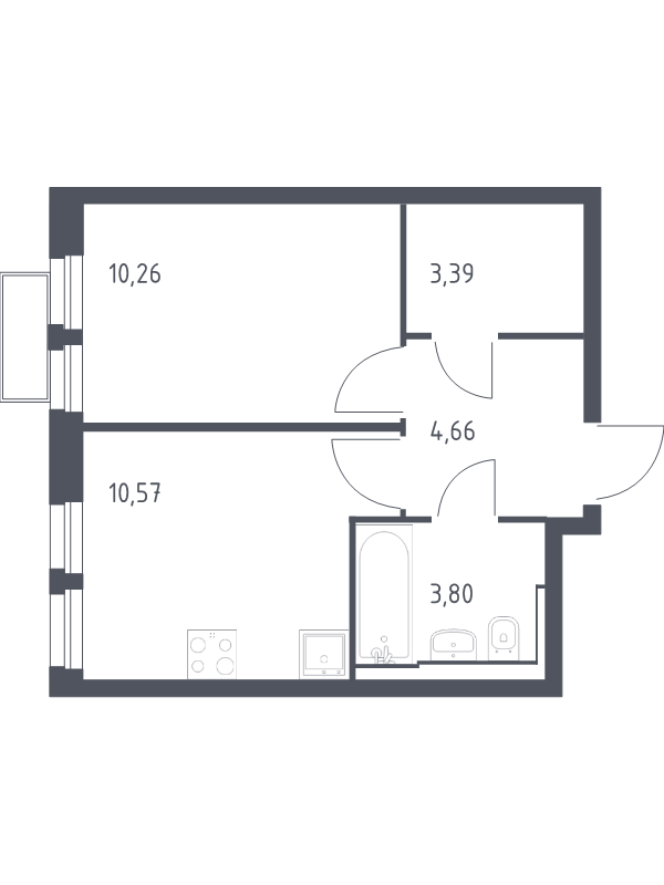 1 ккв 32,8 м²