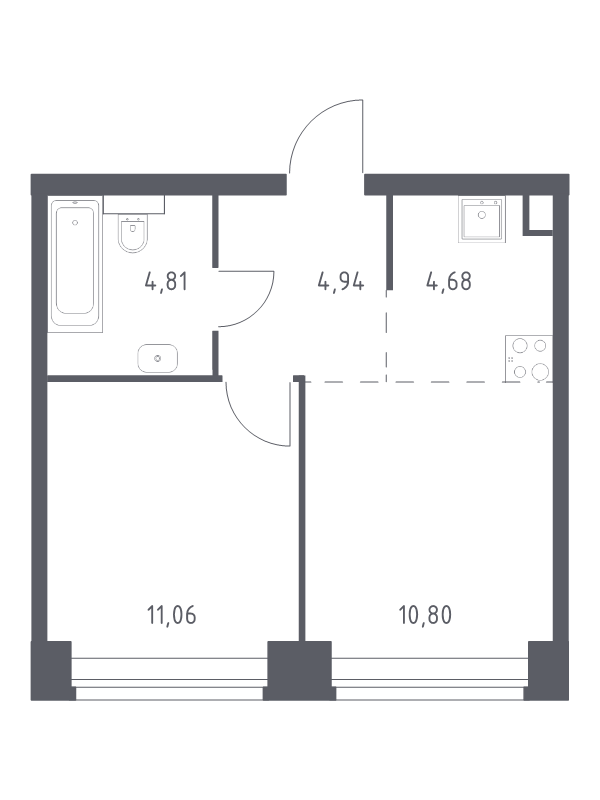 2 ккв (Евро) 36,3 м²