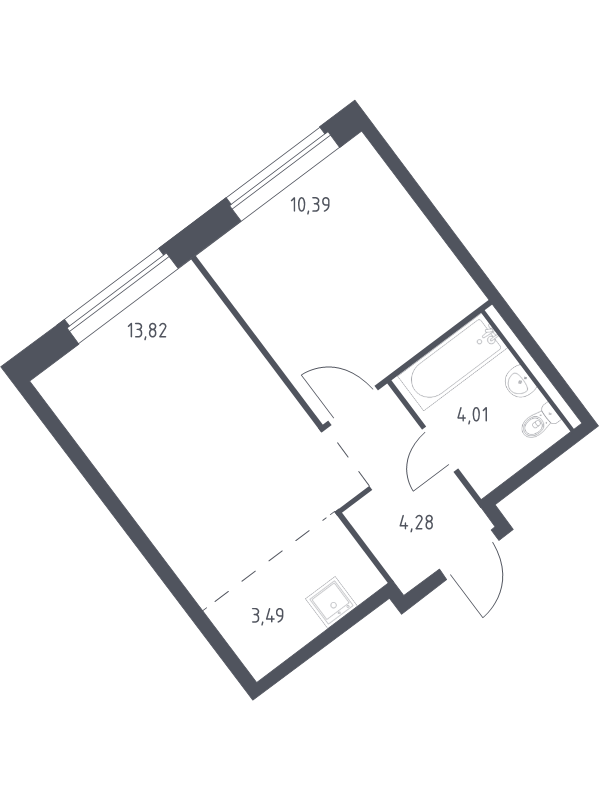 2 ккв (Евро) 35,5 м²