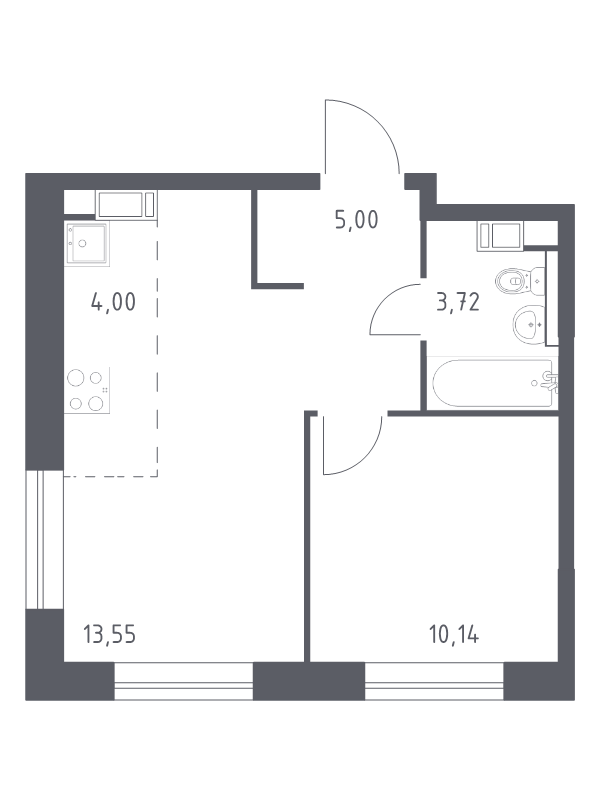 2 ккв (Евро) 36,4 м²
