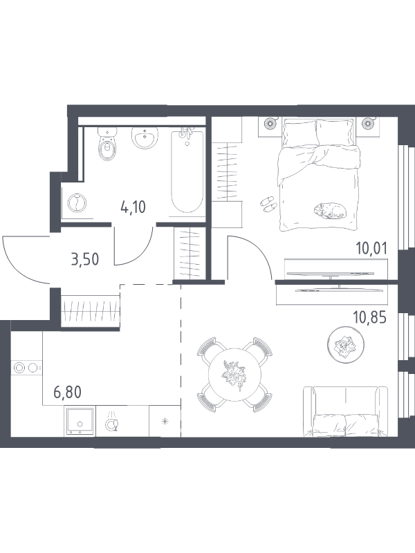 2 ккв (Евро) 35,3 м²