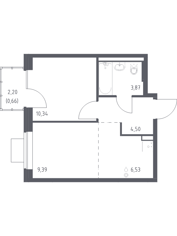 2 ккв (Евро) 35,3 м²