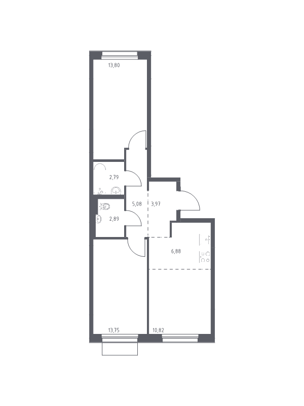 3 ккв (Евро) 60 м²