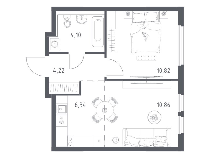 2 ккв (Евро) 36,3 м²