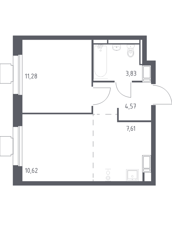 2 ккв (Евро) 37,4 м²