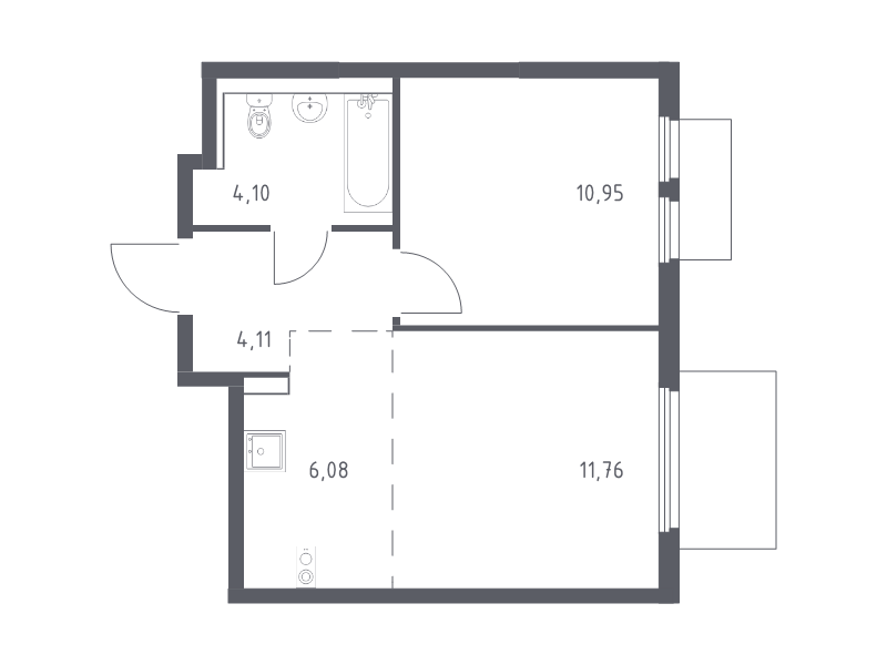 2 ккв (Евро) 37 м²