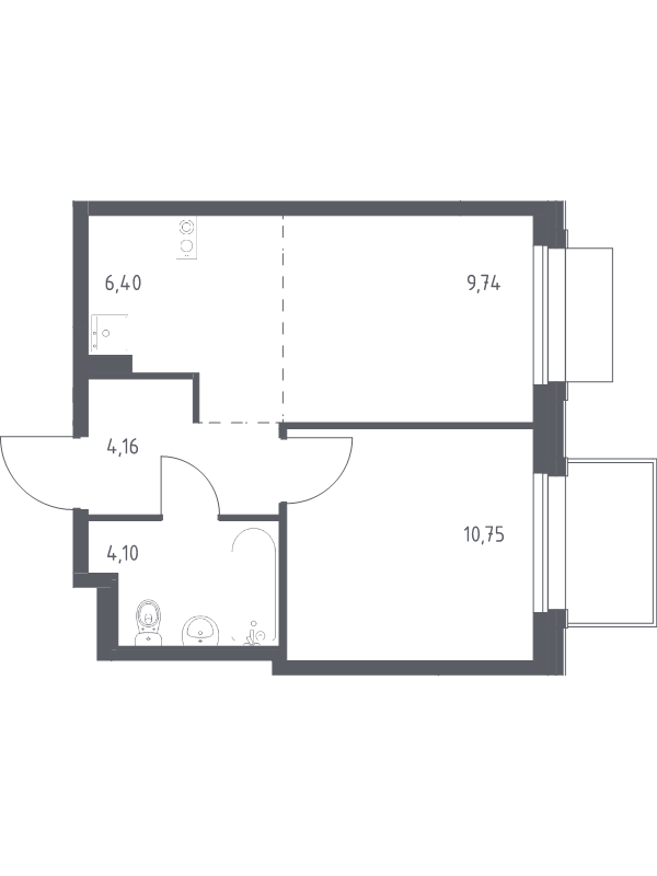 2 ккв (Евро) 35,2 м²