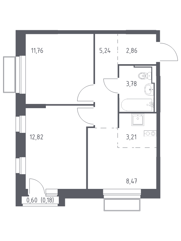 2 ккв 48,3 м²