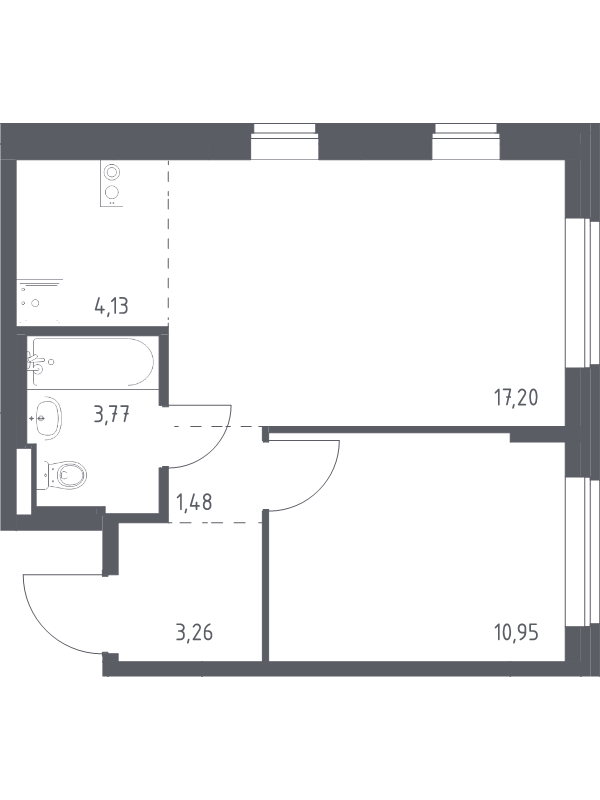 2 ккв (Евро) 40,8 м²