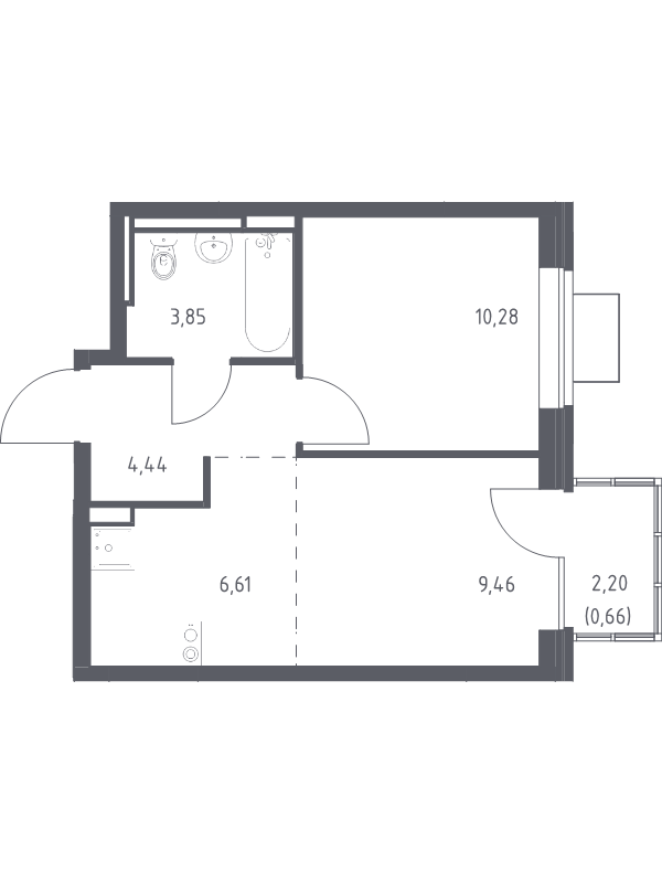 2 ккв (Евро) 35,3 м²