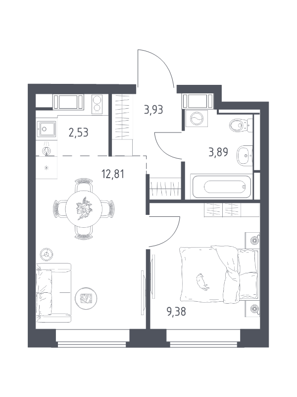 2 ккв (Евро) 32,5 м²