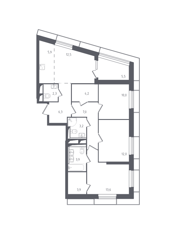 4 ккв (Евро) 89,2 м²