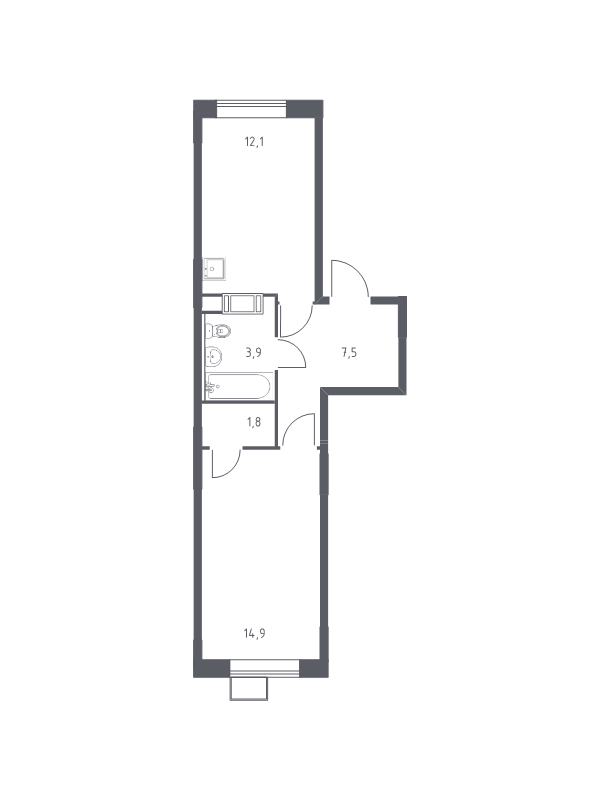 1 ккв 40,2 м²