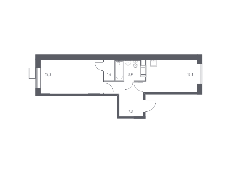 1 ккв 40,2 м²