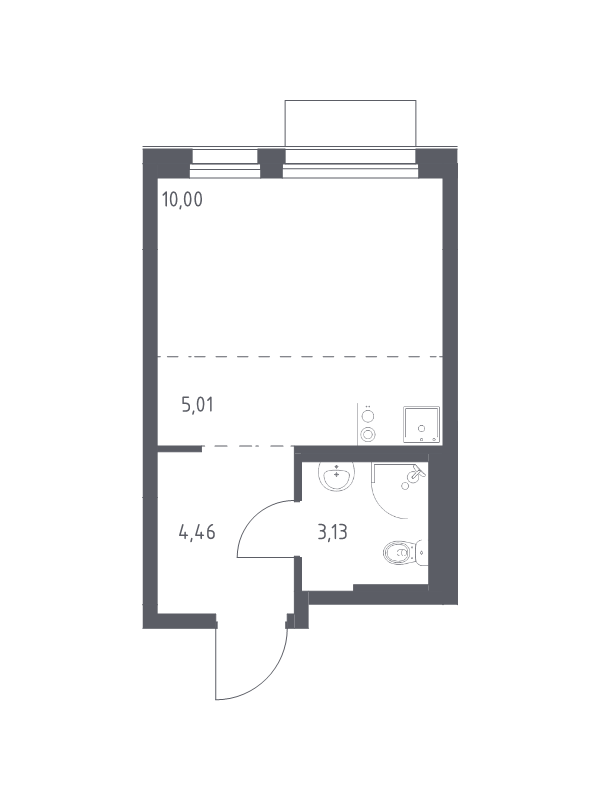 Студия 22,6 м²