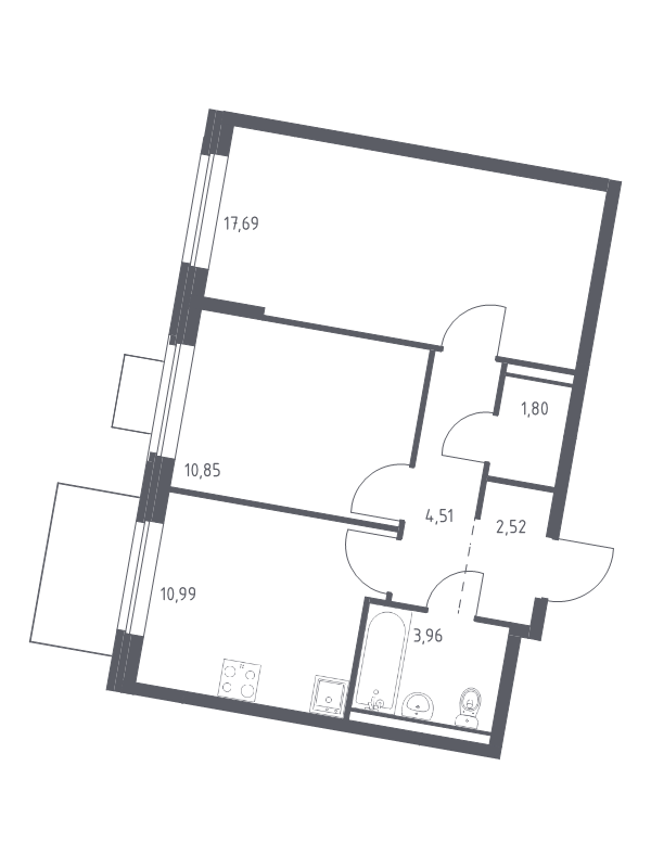 2 ккв 52,3 м²