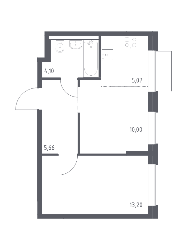 2 ккв (Евро) 38 м²