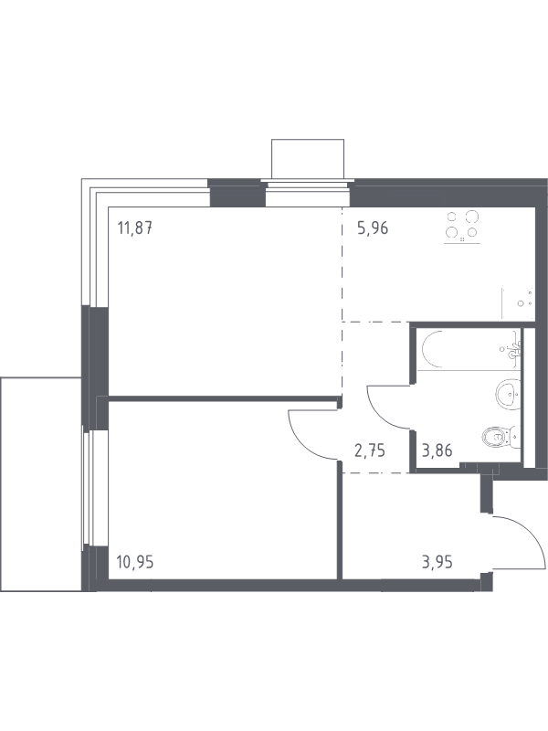 2 ккв (Евро) 39,3 м²