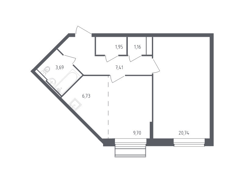 2 ккв (Евро) 51,4 м²